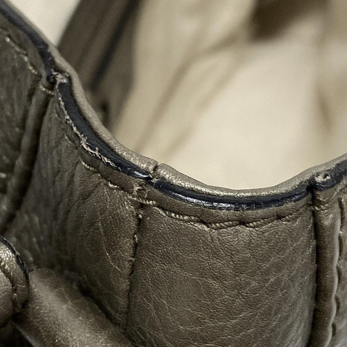 Gucci Handbag Horsebit 240266 Gray Leather