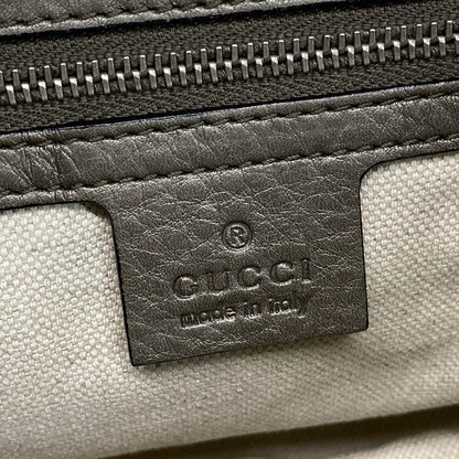 Gucci Handbag Horsebit 240266 Gray Leather