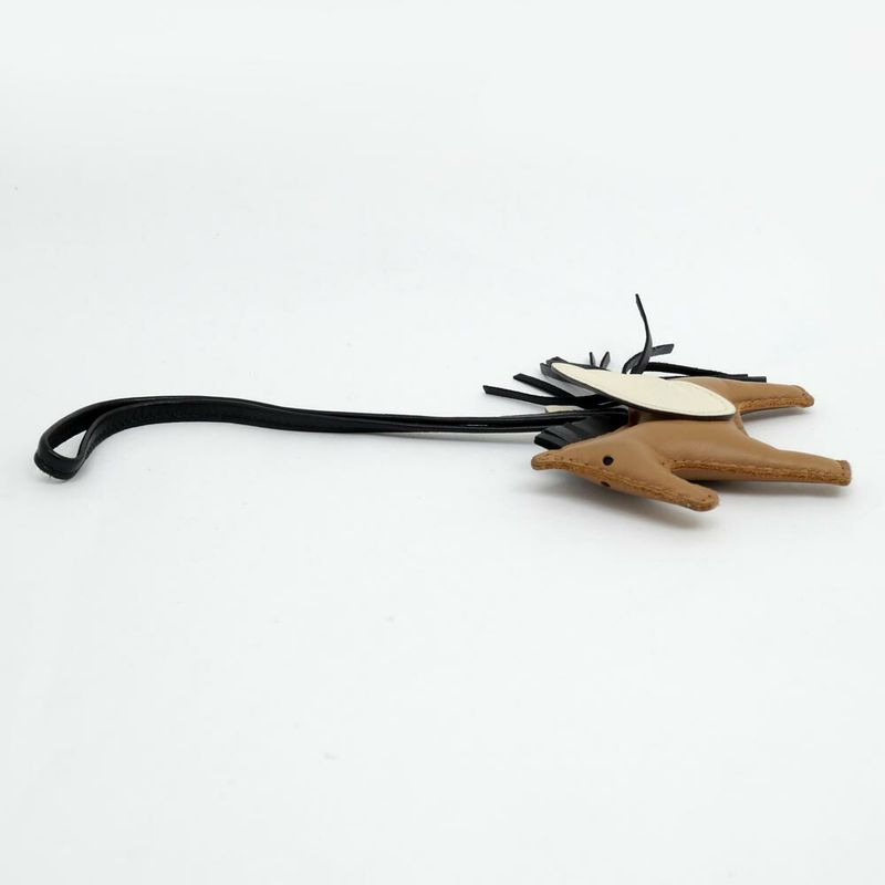 Hermes Pegasus PM Sesame Black Nata Anyo-milo Z Engraved Bag Charm