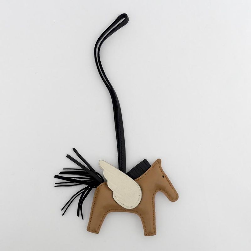 Hermes Pegasus PM Sesame Black Nata Anyo-milo Z Engraved Bag Charm