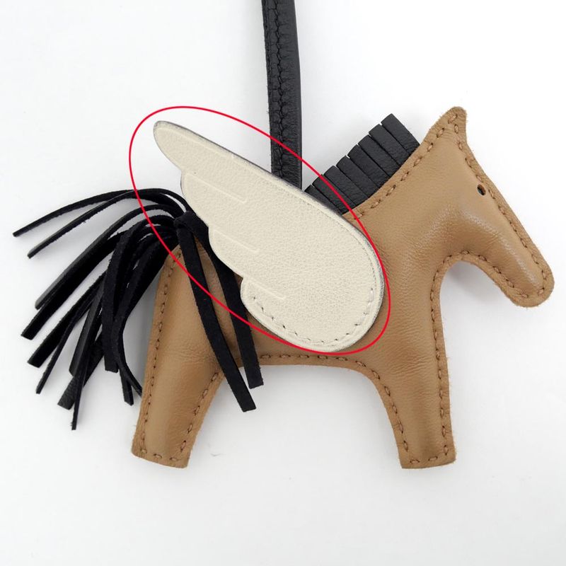 Hermes Pegasus PM Sesame Black Nata Anyo-milo Z Engraved Bag Charm