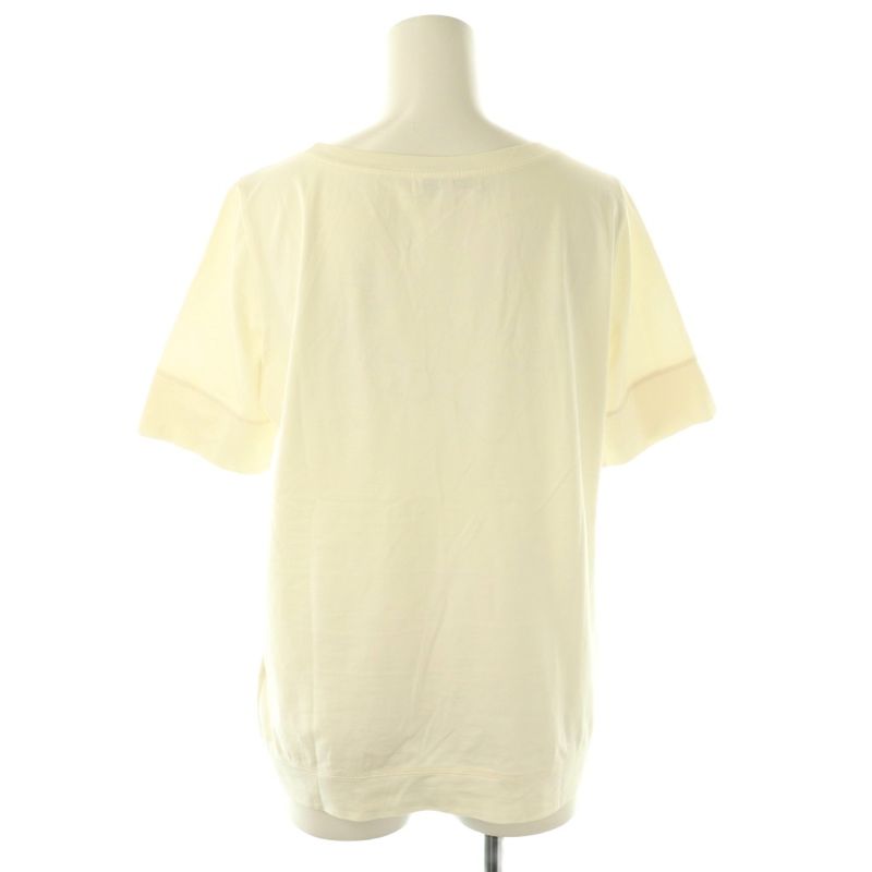 Celine Rhinestone Short Sleeve T-Shirt Cut and Sew L Ivory Df • OS