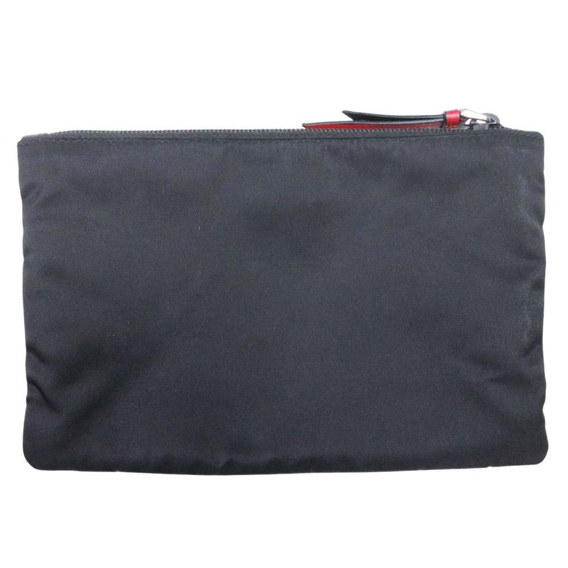 2018 Prada Robot Metal Applique Pouch Accessory Second Bag Clutch Nylon