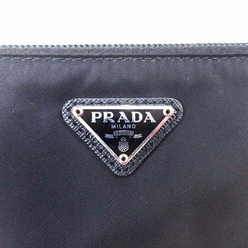 2018 Prada Robot Metal Applique Pouch Accessory Second Bag Clutch Nylon