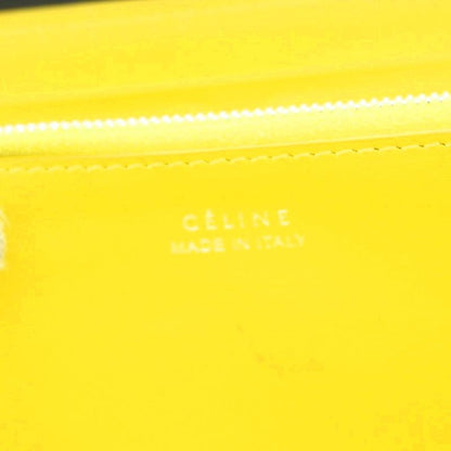 Celine Long Wallet Round Zipper Leather Coin Purse Black Ku • OH