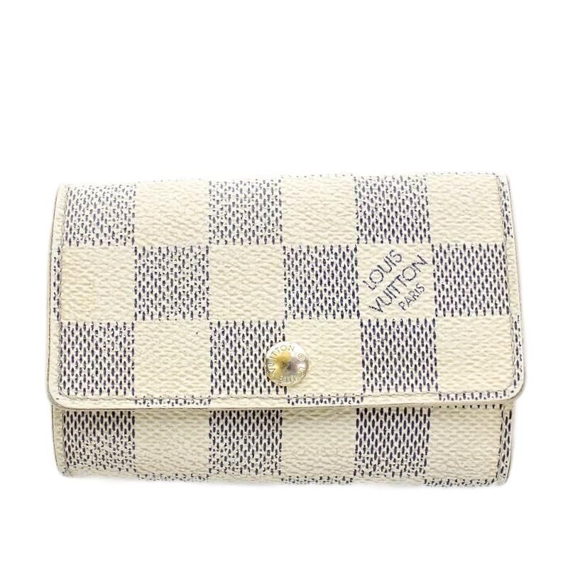 Louis Vuitton Key Case Damier Azure Multicles 6 Rows White N61745 G
