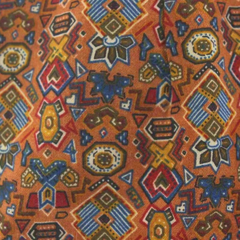 Christian Dior Sport Tight Skirt Mini Filling Wool M Brown Multicolor All Over