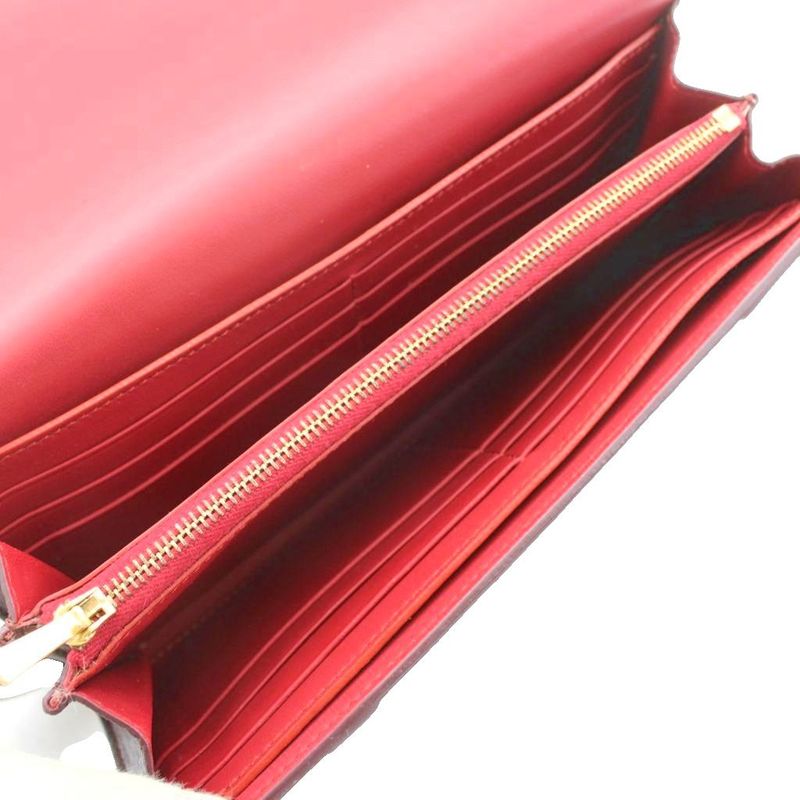 Celine Large Flap Multi-Function Bifold Long Wallet Leather with Coin Purse