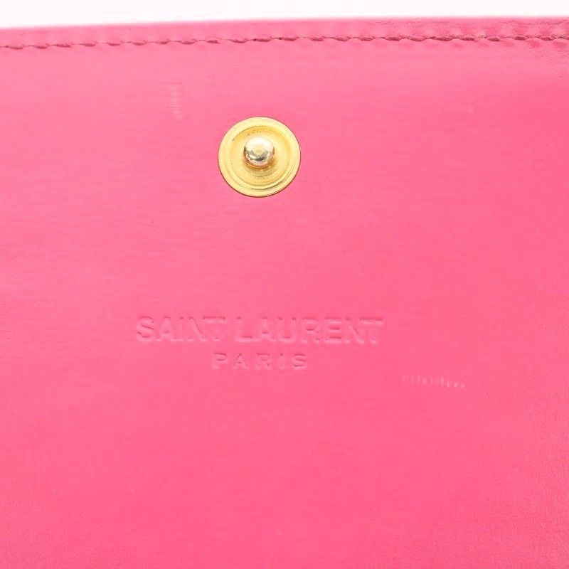 Saint Laurent Paris Long Wallet Bifold Pink 315861 G