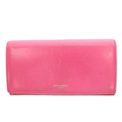 Saint Laurent Paris Long Wallet Bifold Pink 315861 G