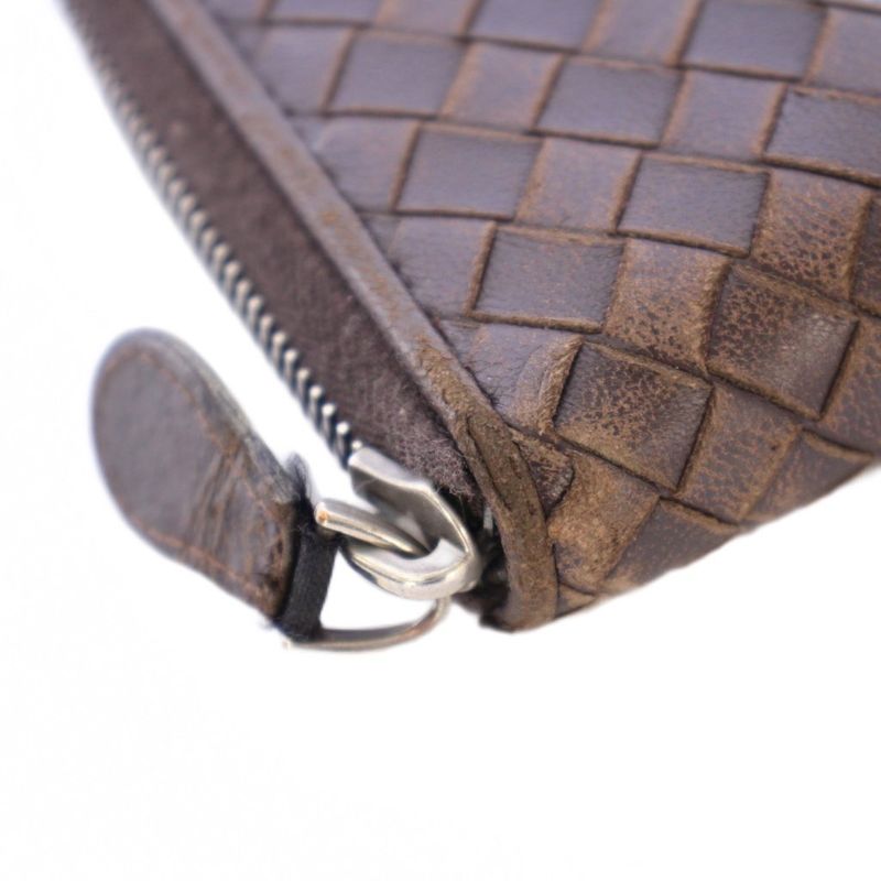 Bottega Veneta Intrecciato Long Wallet Long Wallet Round Zipper Leather One