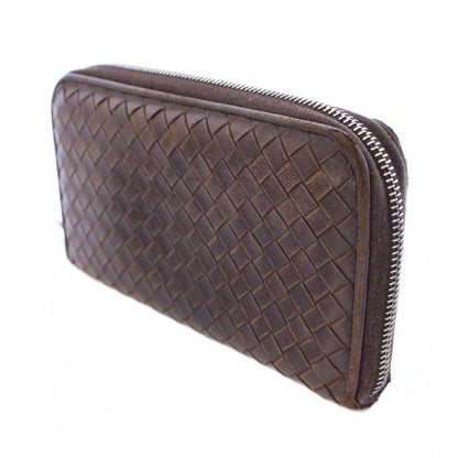 Bottega Veneta Intrecciato Long Wallet Long Wallet Round Zipper Leather One