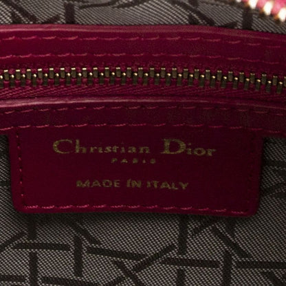 Dior Medium Lady Zip Fuchsia Cannage Lambskin Leather