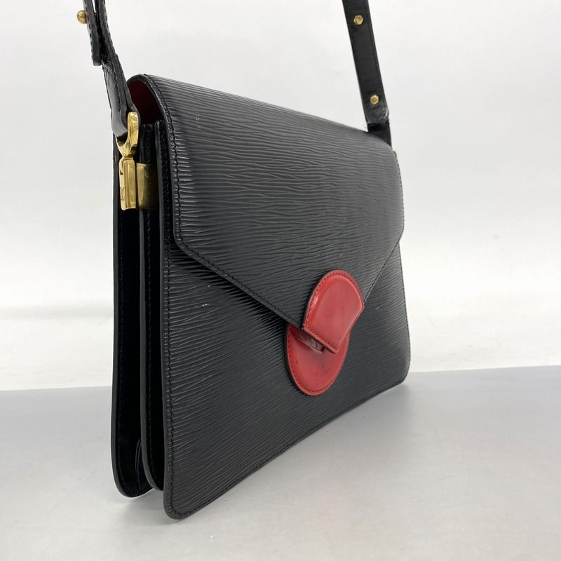 Louis Vuitton Shoulder Bag Epi Hoche M52447 Noir Black Red Ladies