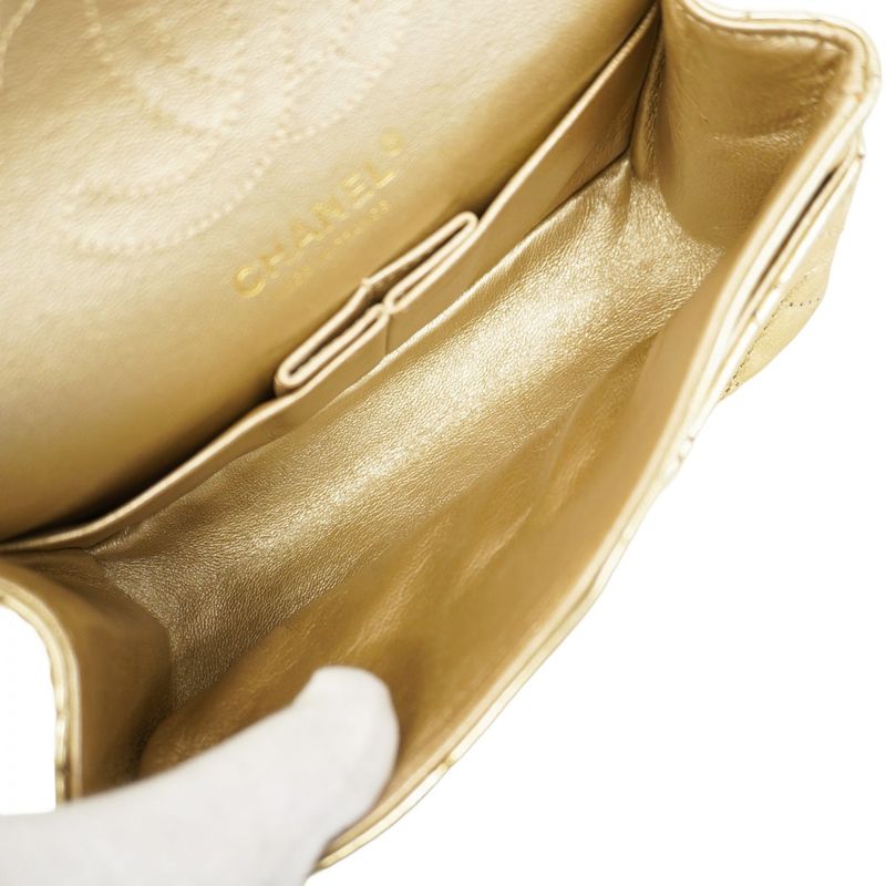 Chanel Shoulder Bag 2.55 Matelasse Leather Gold Hardware Women's