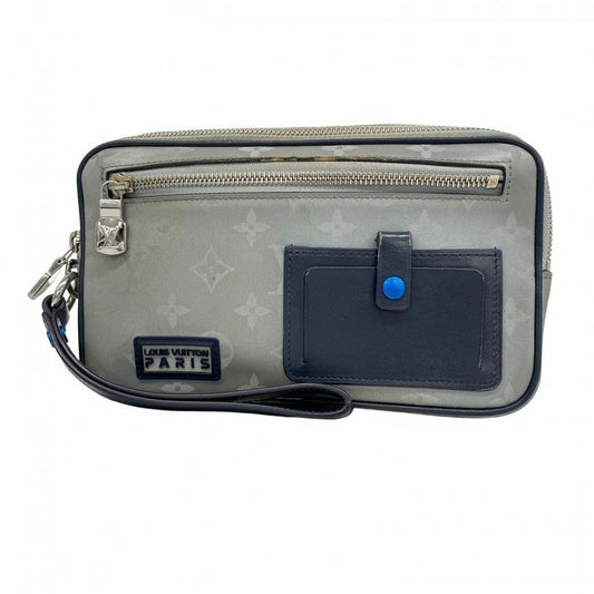 Louis Vuitton Clutch Bag Monogram Satellite Alpha Clutch M44171 Gray Men's