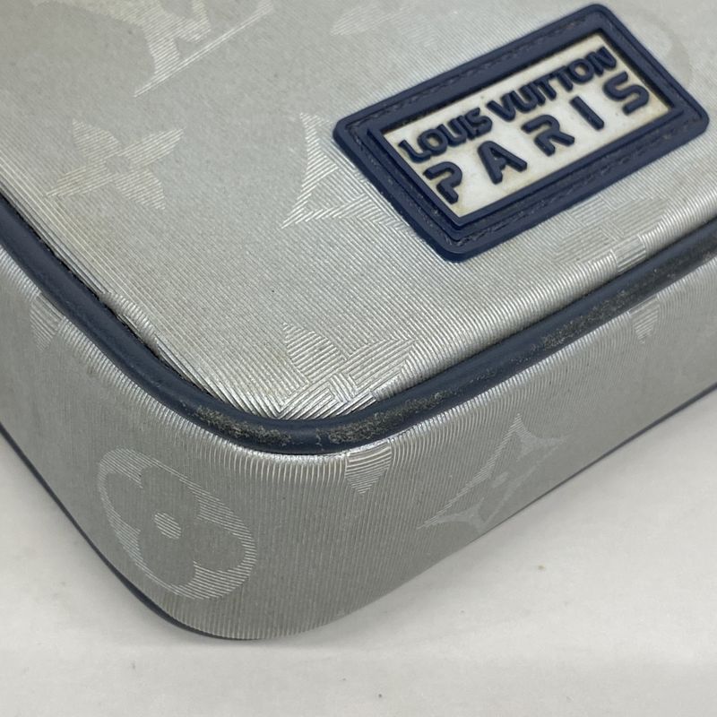 Louis Vuitton Clutch Bag Monogram Satellite Alpha Clutch M44171 Gray Men's