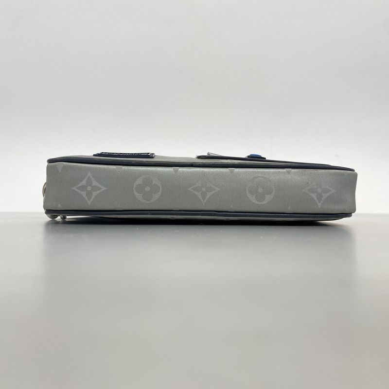 Louis Vuitton Clutch Bag Monogram Satellite Alpha Clutch M44171 Gray Men's