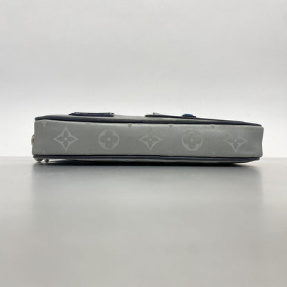 Louis Vuitton Clutch Bag Monogram Satellite Alpha Clutch M44171 Gray Men's