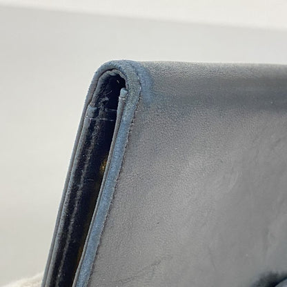 Chanel Long Wallet Lambskin Black Gold Hardware Women's