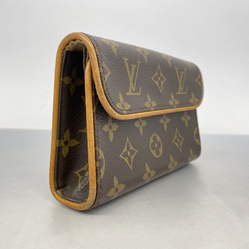 Louis Vuitton Waist Bag Monogram Pochette Florentine M51855 Brown Ladies