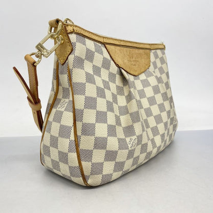 Louis Vuitton Shoulder Bag Damier Azure Syracuse PM N41113 White Ladies