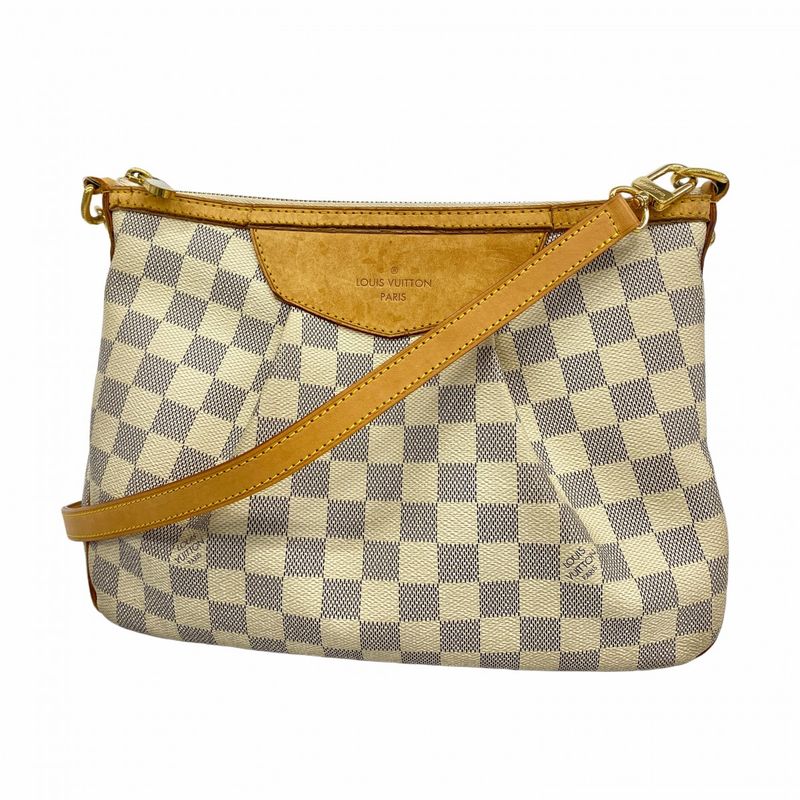 Louis Vuitton Shoulder Bag Damier Azure Syracuse PM N41113 White Ladies