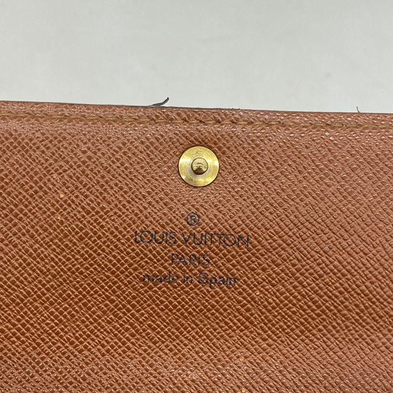 Louis Vuitton Coin Case Monogram Portomone Gip M61735 Brown Men's Women's Unisex