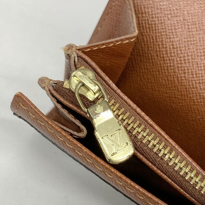 Louis Vuitton Coin Case Monogram Portomone Gip M61735 Brown Men's Women's Unisex