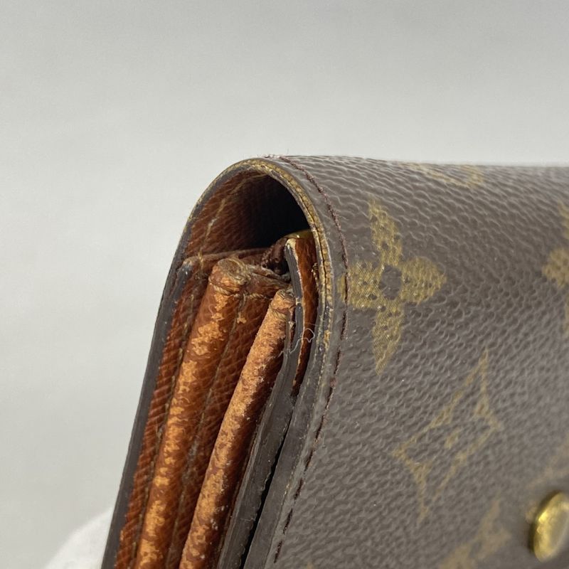 Louis Vuitton Coin Case Monogram Portomone Gip M61735 Brown Men's Women's Unisex