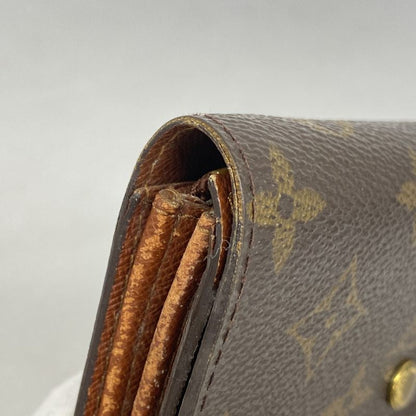 Louis Vuitton Coin Case Monogram Portomone Gip M61735 Brown Men's Women's Unisex