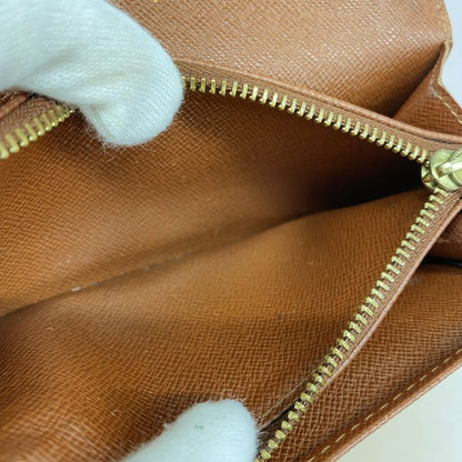 Louis Vuitton Coin Case Monogram Portomone Gip M61735 Brown Men's Women's Unisex