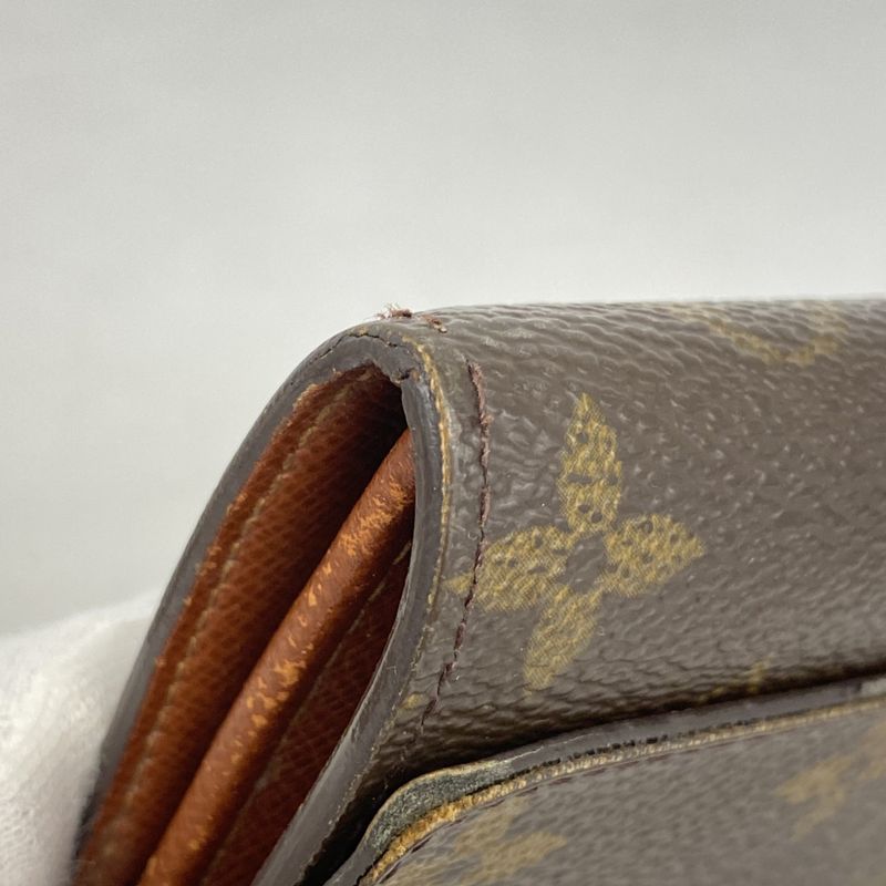 Louis Vuitton Coin Case Monogram Portomone Gip M61735 Brown Men's Women's Unisex