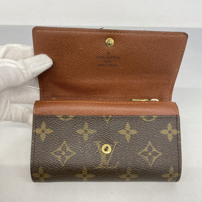 Louis Vuitton Coin Case Monogram Portomone Gip M61735 Brown Men's Women's Unisex