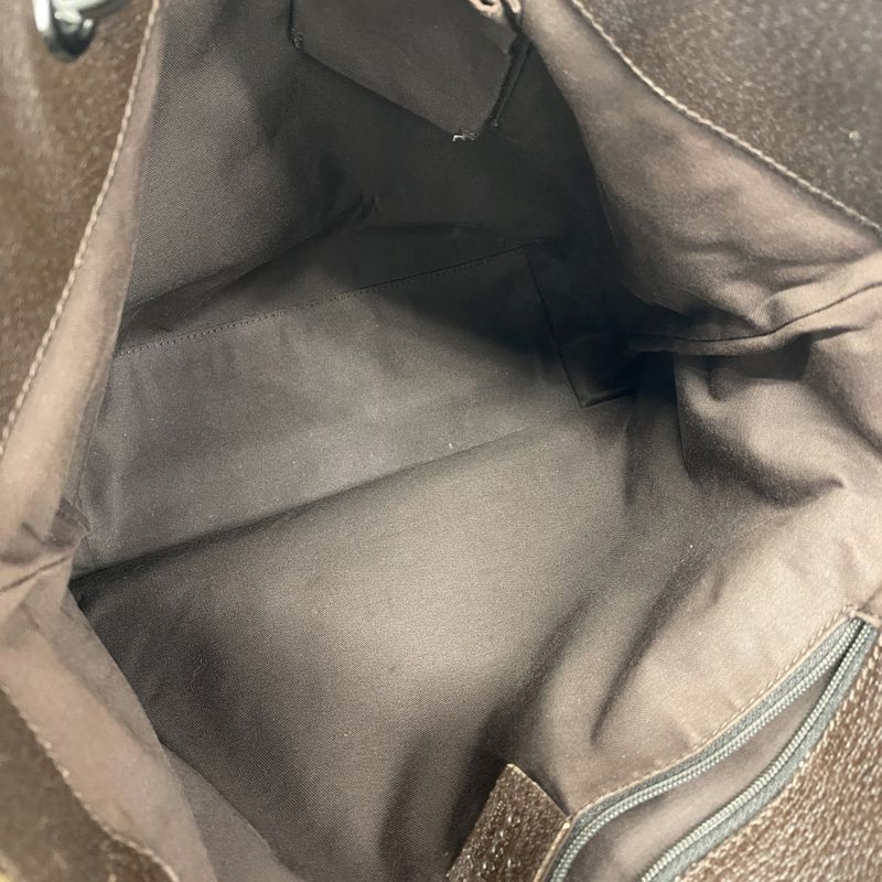 Gucci Tote Bag GG Canvas 120836 Canvas Beige Brown Silver Hardware Women's