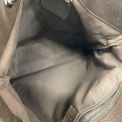 Gucci Tote Bag GG Canvas 120836 Canvas Beige Brown Silver Hardware Women's