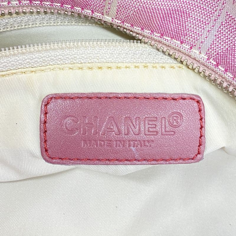 Chanel Tote Bag New Travel Nylon Pink Silver Hardware Women's