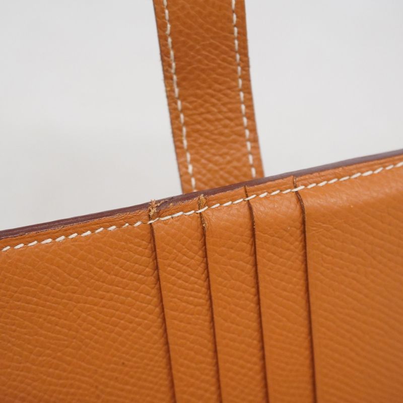 Hermes Wallet Bearn Compact Vaux Epson Gold Hardware Y Engraved Ladies