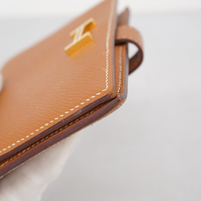 Hermes Wallet Bearn Compact Vaux Epson Gold Hardware Y Engraved Ladies