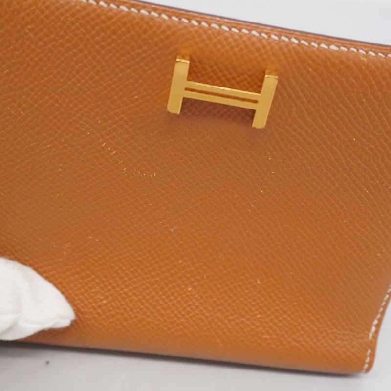 Hermes Wallet Bearn Compact Vaux Epson Gold Hardware Y Engraved Ladies