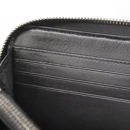 Christian Dior Long Wallet Oblique Canvas Navy Beige Silver Hardware Men's