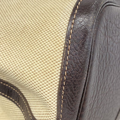 Hermes Tote Bag Garden Party PM Toile Officier Brown Silver Hardware H