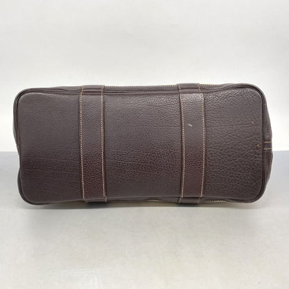 Hermes Tote Bag Garden Party PM Toile Officier Brown Silver Hardware H