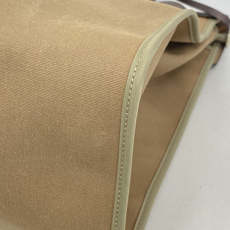 Hermes Handbag Herbag Her Bag Zip MM Toile Officier Brown Silver Hardware P