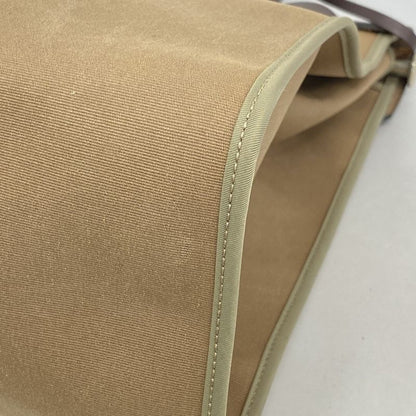 Hermes Handbag Herbag Her Bag Zip MM Toile Officier Brown Silver Hardware P