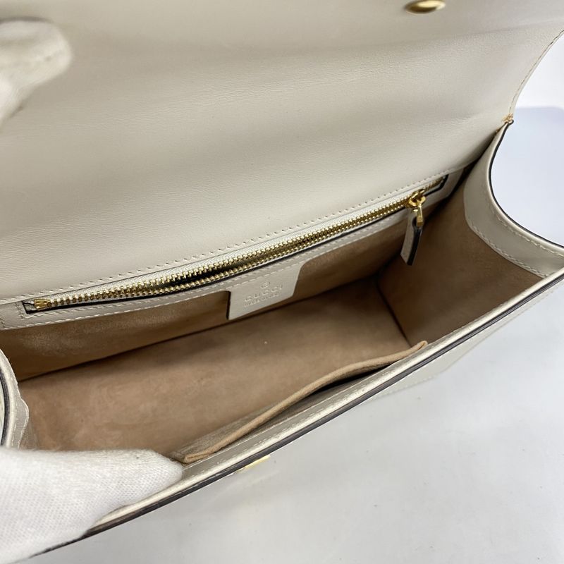 Gucci Handbag Sylvie 421882 Leather Ivory Gold Hardware 2way Bag Ladies