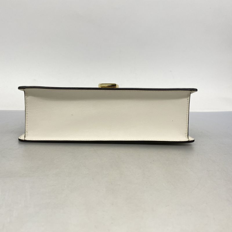 Gucci Handbag Sylvie 421882 Leather Ivory Gold Hardware 2way Bag Ladies