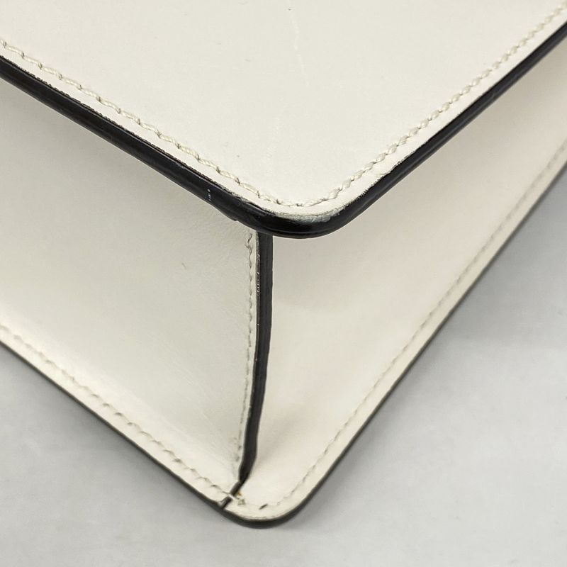 Gucci Handbag Sylvie 421882 Leather Ivory Gold Hardware 2way Bag Ladies