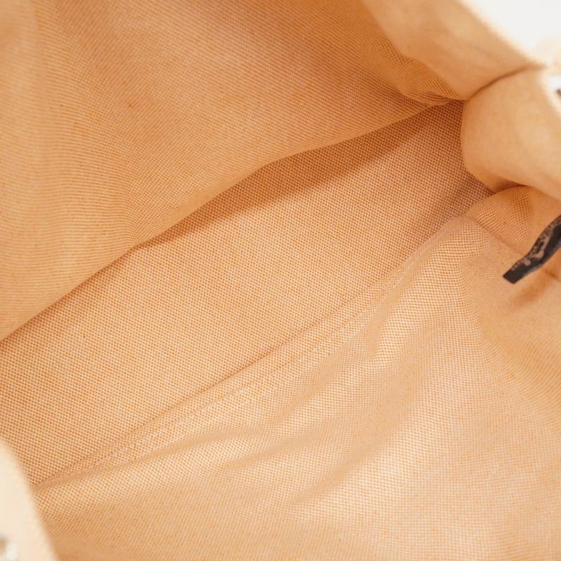 Hermes Tote Bag New Fourre Tout MM Canvas Orange White Silver Hardware Ladies