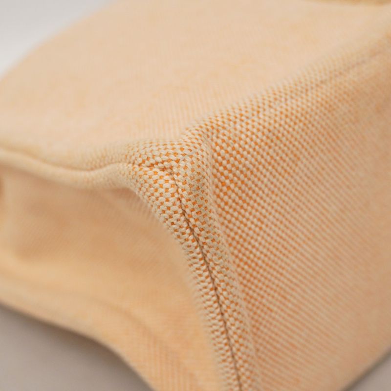 Hermes Tote Bag New Fourre Tout MM Canvas Orange White Silver Hardware Ladies